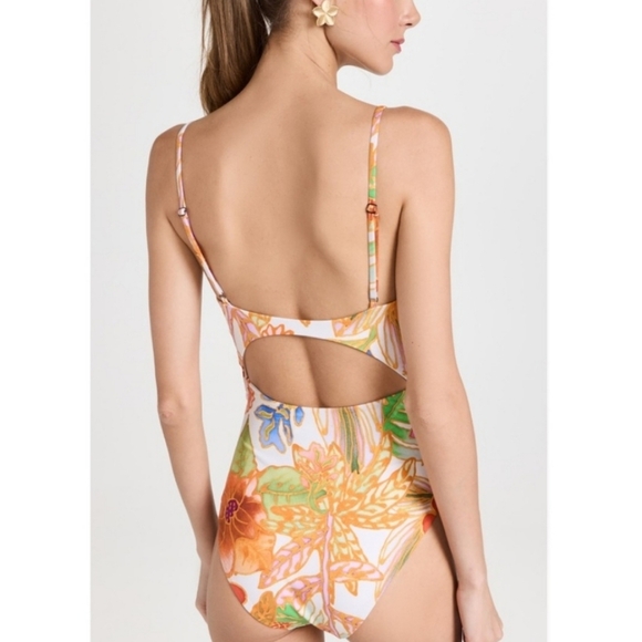 NWOT Mara Hoffman Kia One Piece Swimsuit In Wisteria Print Size XL - Picture 8 of 8